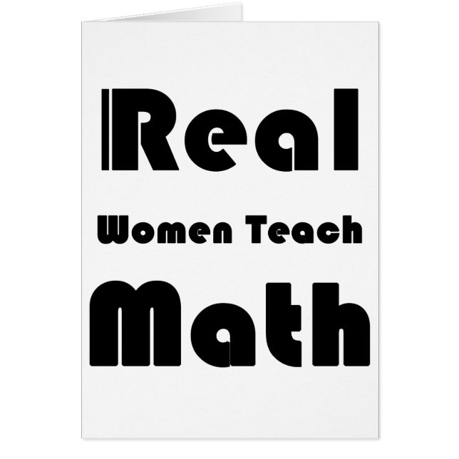 Las mujeres reales enseñan a matemáticas (Frente)