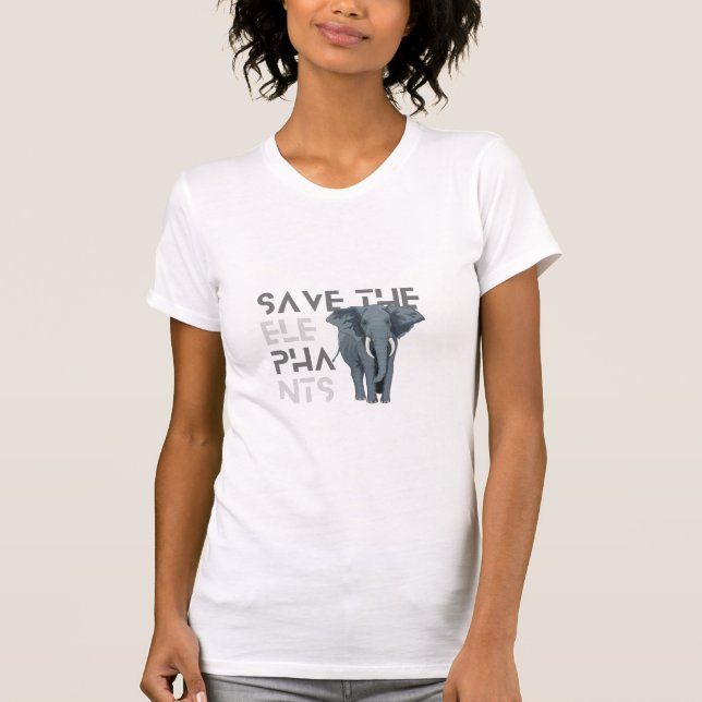 Las mujeres salvan la camiseta del elefante (Anverso)