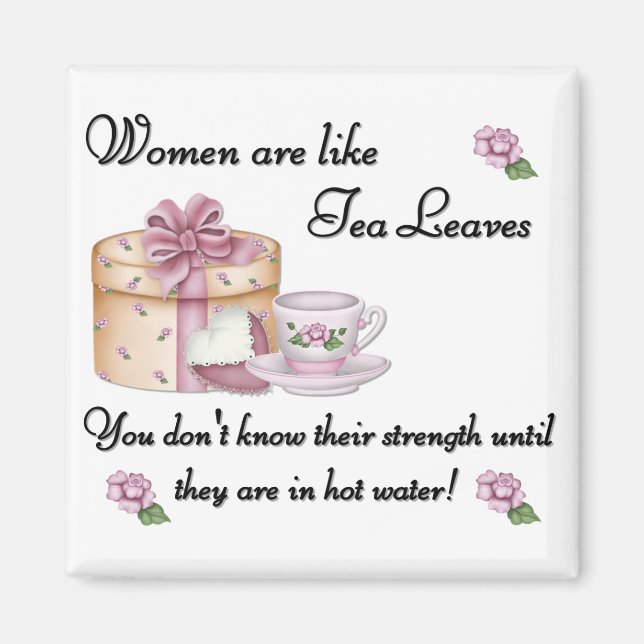 Las mujeres son como el imán de las hojas de té (Frente)