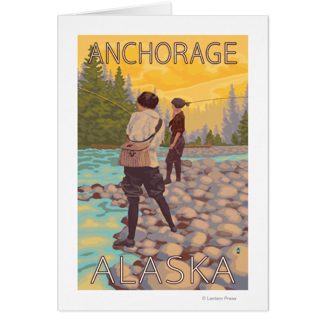 Las mujeres vuelan a la pesca - Anchorage, Alaska (Frente)