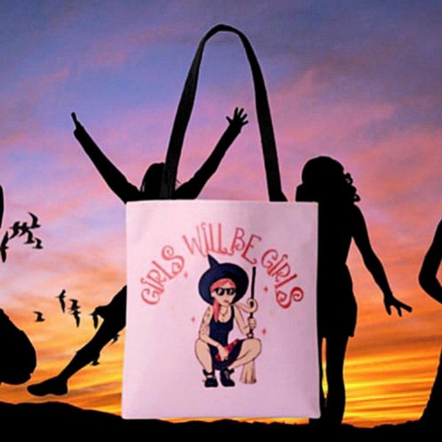 Las niñas serán niñas | Bolsa de mano de bruja fem (Subido por el creador)