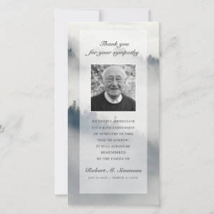 Las nubes le agradecen tarjeta fúnebre de la foto