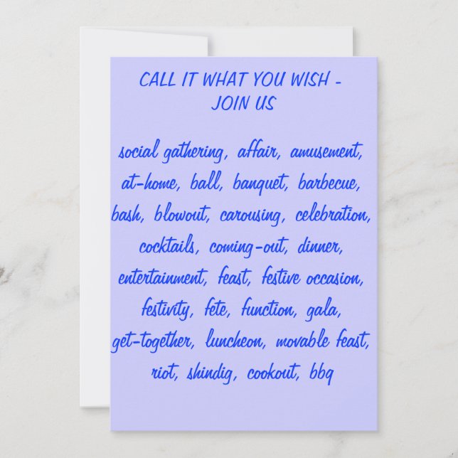 LAS NUMEROSAS DEFINICIONES DE UNA INVITACIÓN CONJU (Anverso)