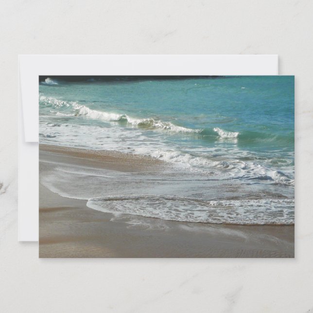 Las olas brillan sobre el océano azul turquesa de  (Anverso)