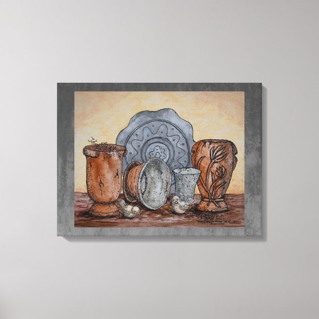 “Las Ollas del Alfarero” Bodegón de Arte Fino (Anverso)