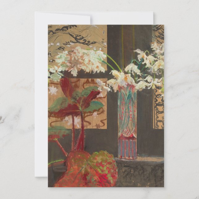 Las orquídeas blancas y un peón | Leon Wyczółkowsk (Anverso)