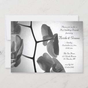 Las orquídeas en la invitación de brunch del Boda