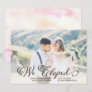 Las palabras caprichosas el   Eloped invitación de