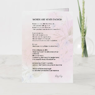 Las Palabras Nunca Son Suficientes - Poema de Alie