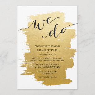 Las pinceladas del oro hacemos la invitación de la