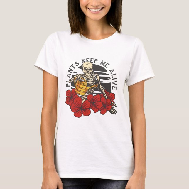 Las Plantas Me Mantienen Vivo Con Camisetas De Esq (Anverso)