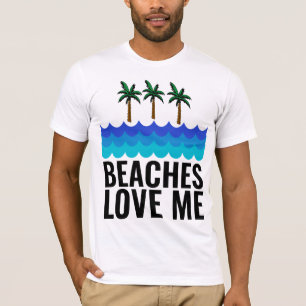 LAS PLAYAS ME AMAN Camisetas divertidas para hombr