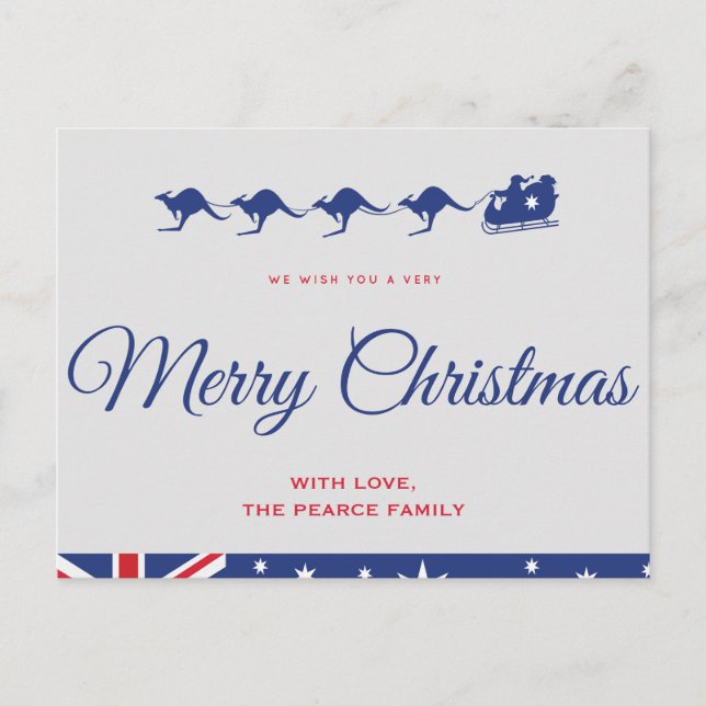 Las postales de los navidades australianos Bandera (Anverso)