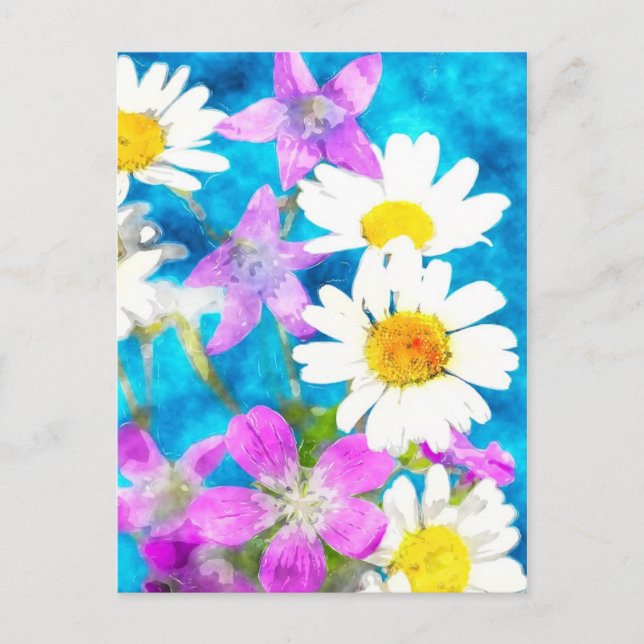 Las postales de Summerflowers en acuarela (Anverso)