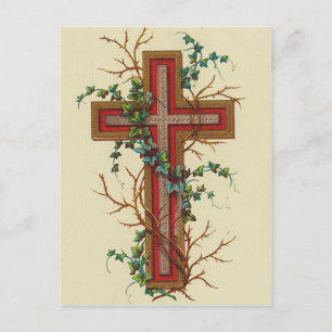Las postales sagradas de la cruz cristiana