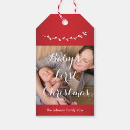 Las primeras etiquetas de regalo navideño del bebé