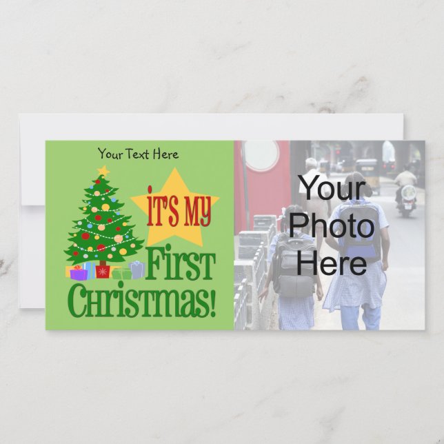 Las primeras tarjetas de Personalizable navideño d (Anverso)