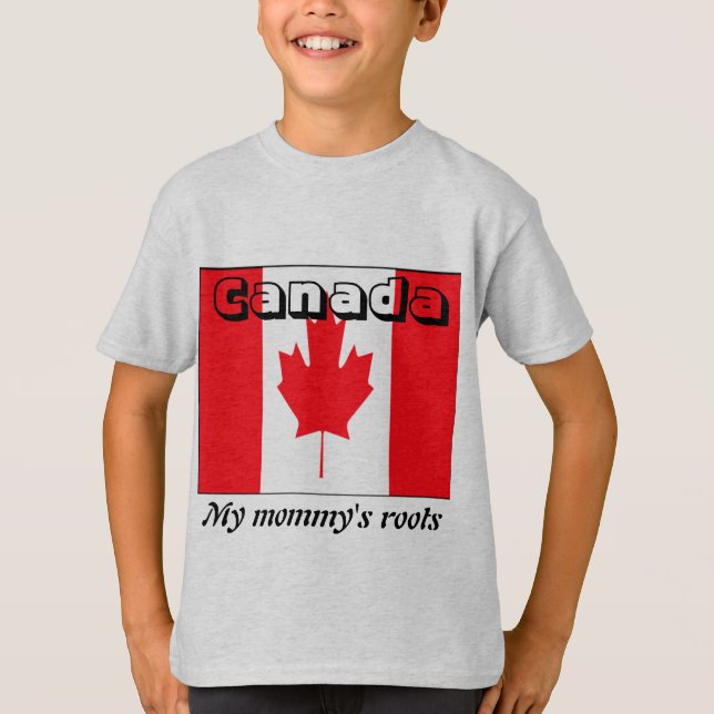 Las raíces de mi mamá son camisetas canadá para ni (Anverso)