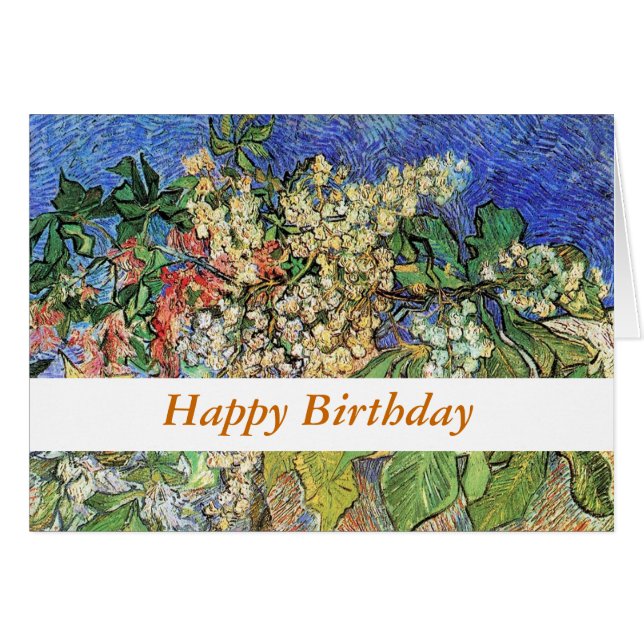 Las ramas de castañas florecientes, Van Gogh. (Anverso (Horizontal))