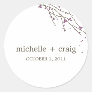 Las ramas en flor favorecen a los Pegatinas - Plum