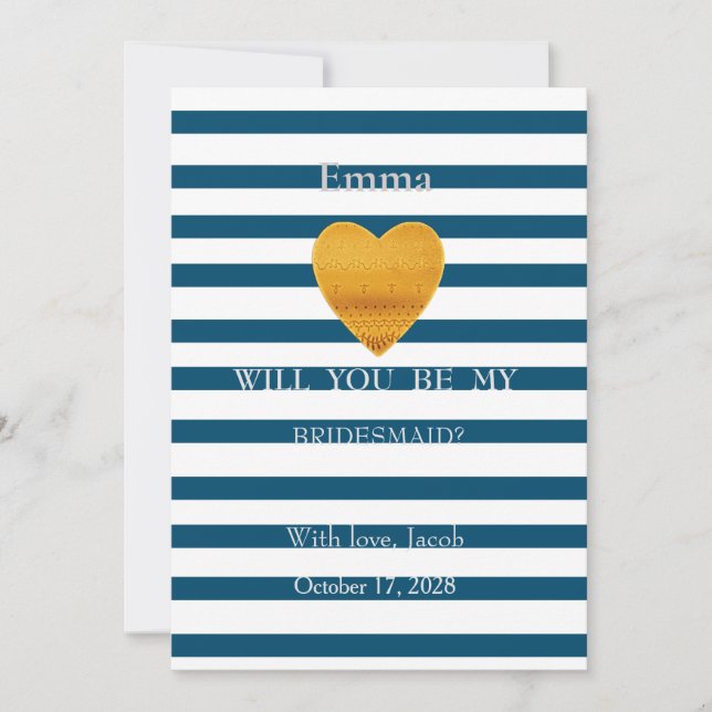 Las Rayas Azules Serán Mi Invitación De La Novia (Anverso)