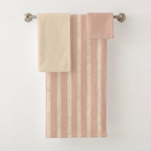 Las rayas rosadas y crema del Boho Dusty Rubor