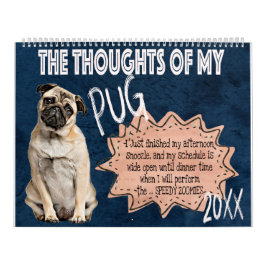Las reflexiones de mi calendario de pug