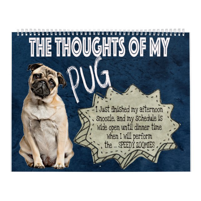 Las reflexiones de mi calendario de pug (Tapa)