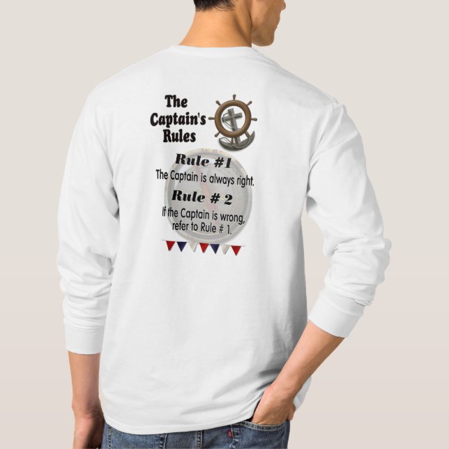 Las reglas del capitán - camiseta de manga larga p (Reverso)