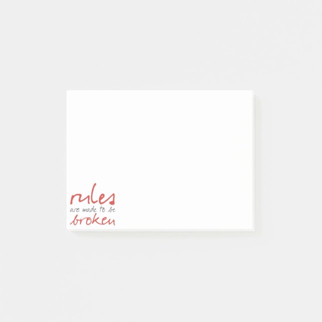 Las reglas se hacen para ser notas quebradas del (Anverso)