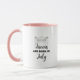 Las reinas nacen en julio Taza de regalo de cumple