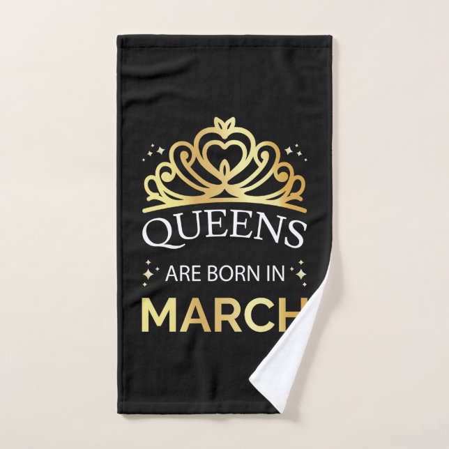 Las Reinas Nacen En Marzo I (Toalla de mano)