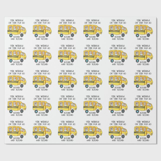 LAS RUEDAS EN EL PAPEL DE ENVOLTURA DE AUTOBÚS (Superficie plana)