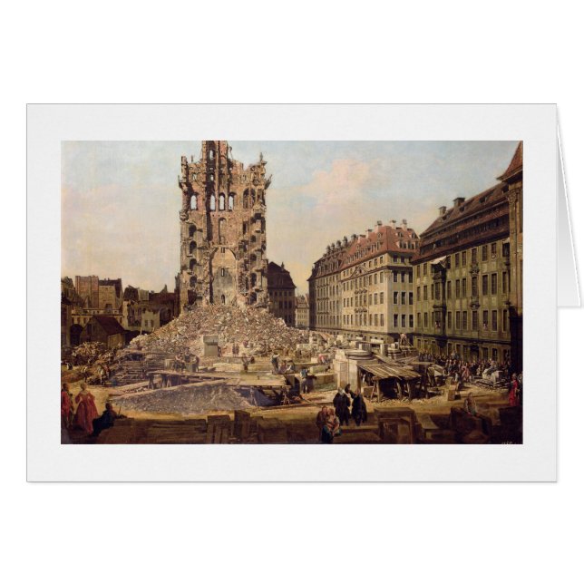 Las ruinas del Kreuzkirche viejo, Dresden (Anverso (Horizontal))