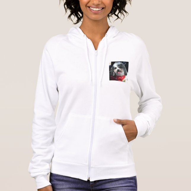 Las señoras relampagan la sudadera con capucha, (Anverso)