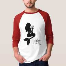 Las sirenas de la camiseta del icono de la manga d