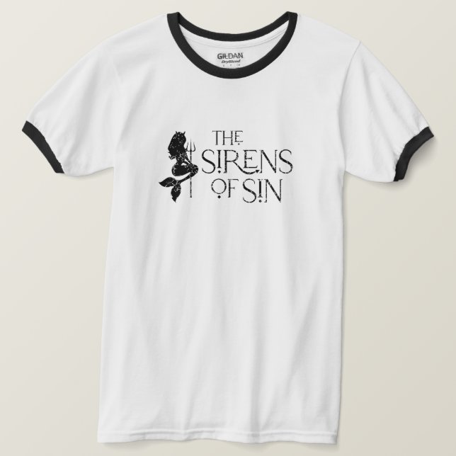 Las sirenas del pecado angustiaron la camiseta apr (Anverso del diseño)