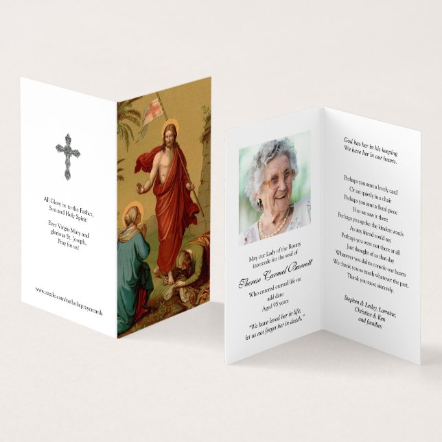 Las tarjetas católicas del rezo el | Cristo tienen (Interior y exterior)