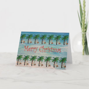 Las tarjetas costeras de los Navidades Santa.