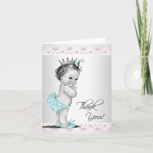 Las tarjetas de agradecimiento de la princesa rosa (Anverso)