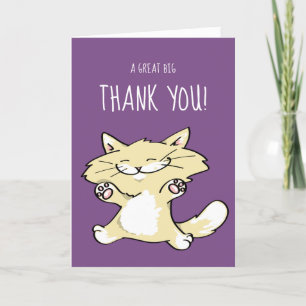 Las tarjetas de felicitación lindas del gato el