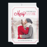 Las tarjetas de fotos navideñas "Merry" modernas<br><div class="desc">Moderno Merry Everything Christmas Photo Cards - Creado por Colorful Designs Inc. ¡Todo el texto puede ser modificado! Todos los diseños están protegidos por los derechos de autor 2008-2014.</div>