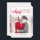 Las tarjetas de fotos navideñas "Merry" modernas<br><div class="desc">Moderno Merry Everything Christmas Photo Cards - Creado por Colorful Designs Inc. ¡Todo el texto puede ser modificado! Todos los diseños están protegidos por los derechos de autor 2008-2014.</div>