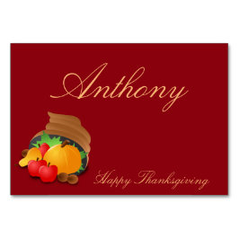 Las tarjetas de la Mesa de Acción de Gracias de la