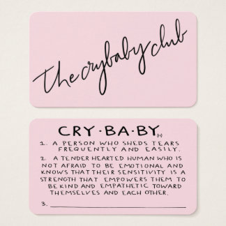 Las tarjetas de membresía de Crybaby Club