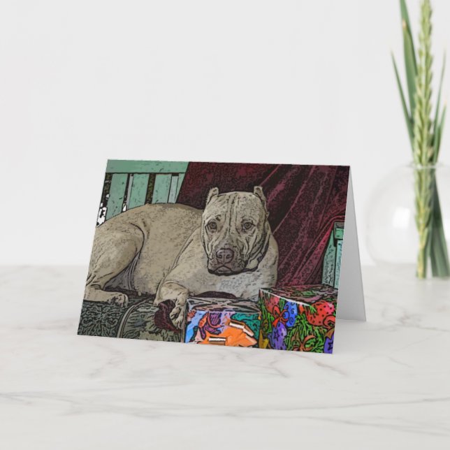 Las tarjetas de Navidades de Pitbull Violet (Anverso)