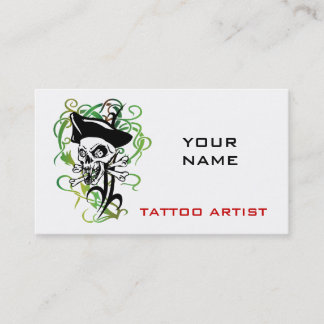 Las tarjetas de negocios de los artistas del tatua