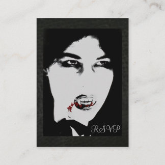 Las tarjetas de negocios RSVP Black de Count Vampi