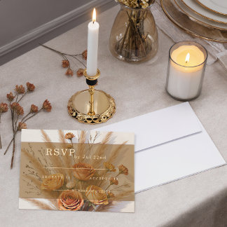 Las tarjetas de RSVP para bodas con el calor del o