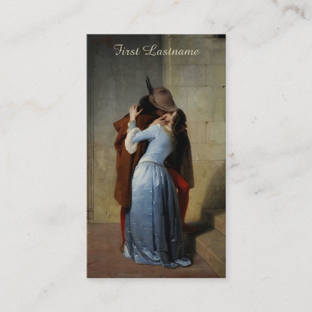 Las tarjetas de visita de encargo del beso/IL (Anverso)